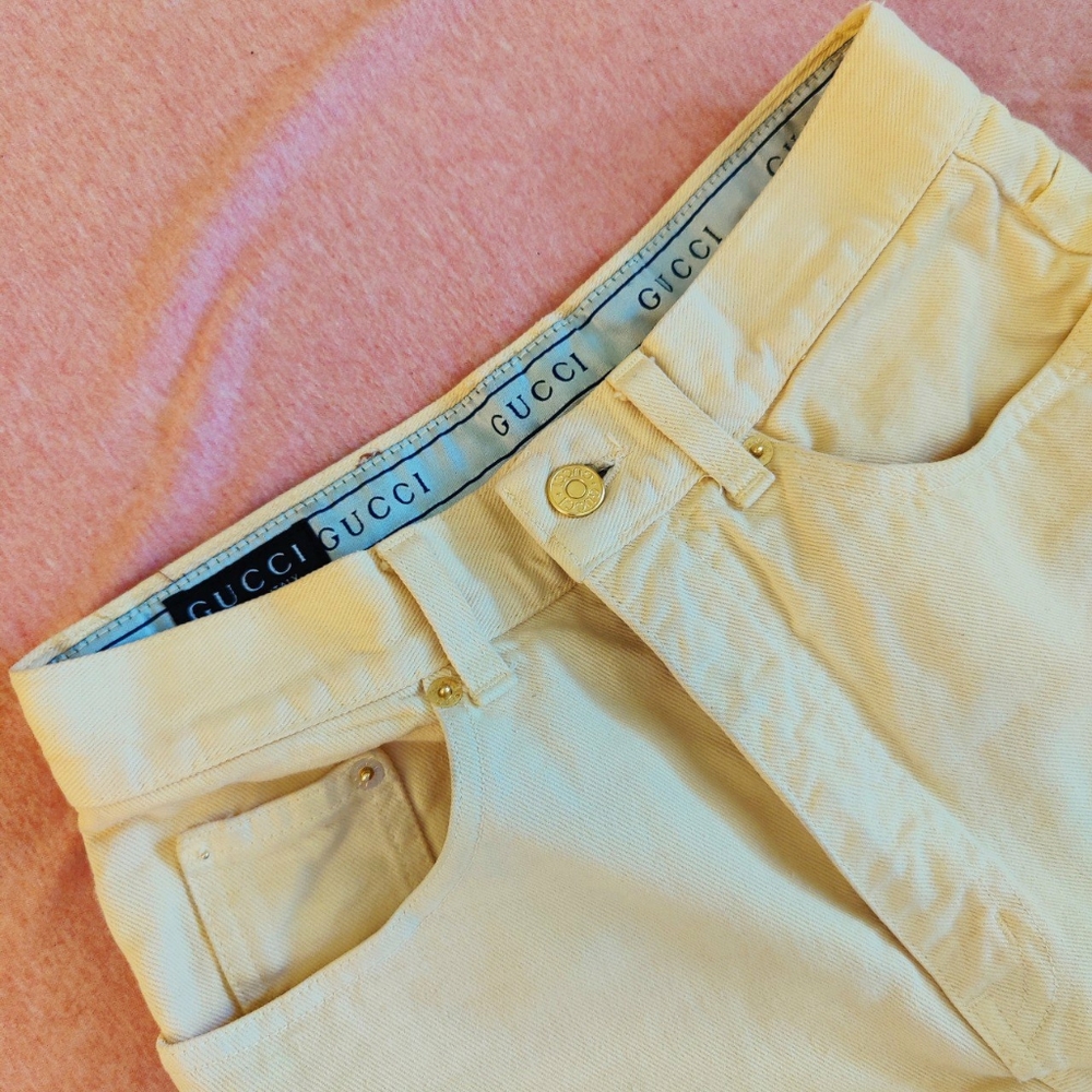 Gucci Vintage Yellow Straight Leg Jeans
